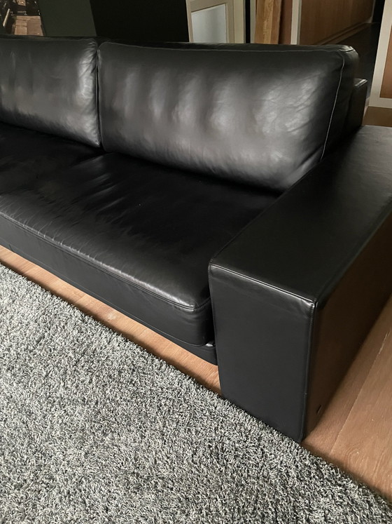Rolf Benz EGO 4-seater Sofa black leather (photo 6 of 8)