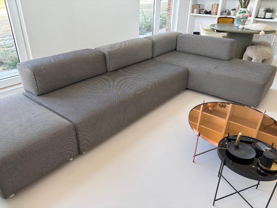 Leolux Ponton - 2 elementi a tre posti e un pouf – Divani modulari, Metal, Textile (photo 5 of 5)
