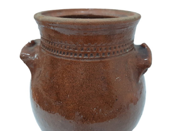 Image 1 of Vaso da fiori in terracotta vintage, fioriera, vaso 21 cm