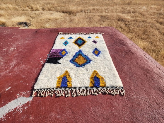 Image 1 of Tappeto vintage marocchino Beni Ourain 250 x 150 cm – Tappeto berbero in lana tessuto a mano