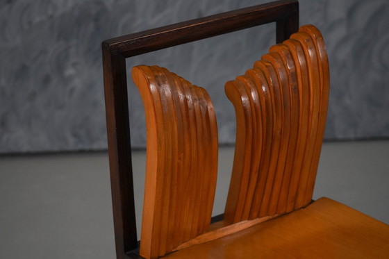 Image 1 of Chaises de salle à manger vintage au design sculptural unique, France années 1960, lot de 2