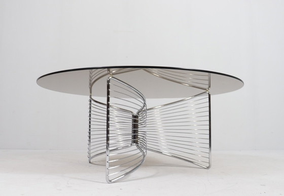 Image 1 of Mesa de centro espacial de alambre al estilo de Warren Platner, Alemania, década de 1970