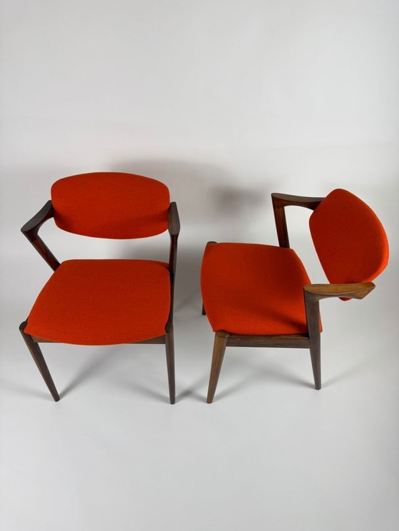 Image 1 of Conjunto de 2 sillas, modelo 42, Kai Kristiansen, Mid Century Design
