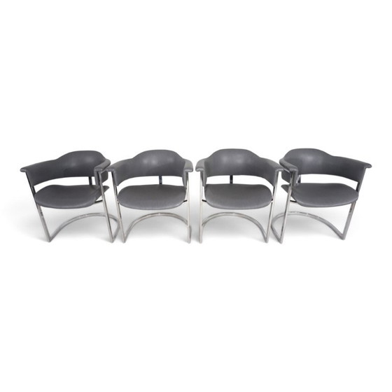 Set van 4 eetkamerstoelen van Vittorio Introini voor Mario Sabot, 1970 – Leather (photo 17 of 19)