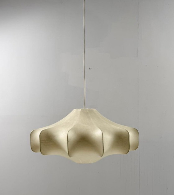 Image 1 of Mid-century Cocoon pendant lamp by Friedel Wauer for Goldkant Leuchten, Germany, 1970s.