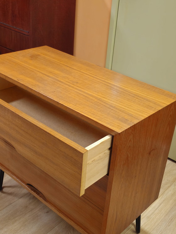 Image 1 of Vintage Chest of Drawers Small Drawer Cabinet Small Cabinet Hairpin Legs