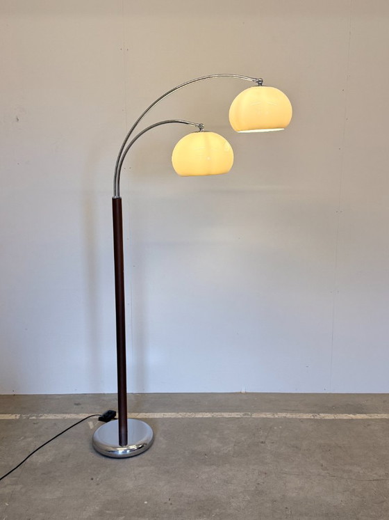 Dijkstra double arc Floor lights | 1970s – Metal, Chrome (photo 2 of 16)