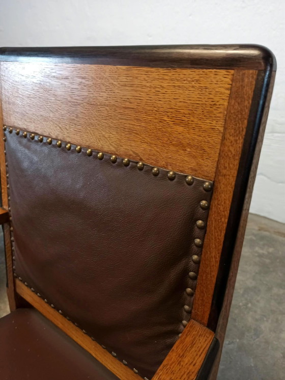 2 x Art Deco armchairs – Skai, Wood (photo 14 of 15)