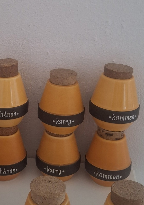 Image 1 of 12 Søholm vintage spice jars. Denmark.