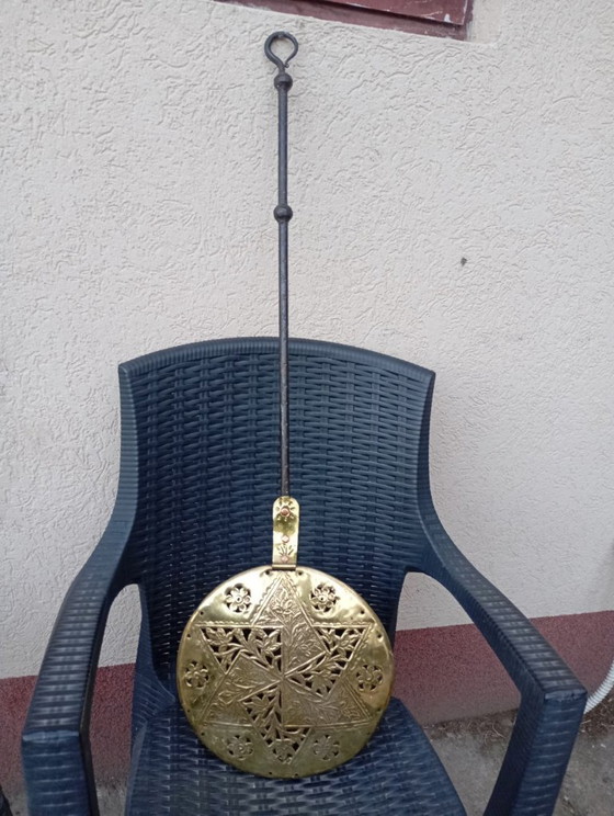 Image 1 of Top antiek - Engelse bedverwarmer uit de 18e eeuw