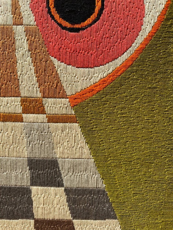 Image 1 of xGroßer kinetischer Original-Wandteppich OPart. Frankreich, 70er Jahre