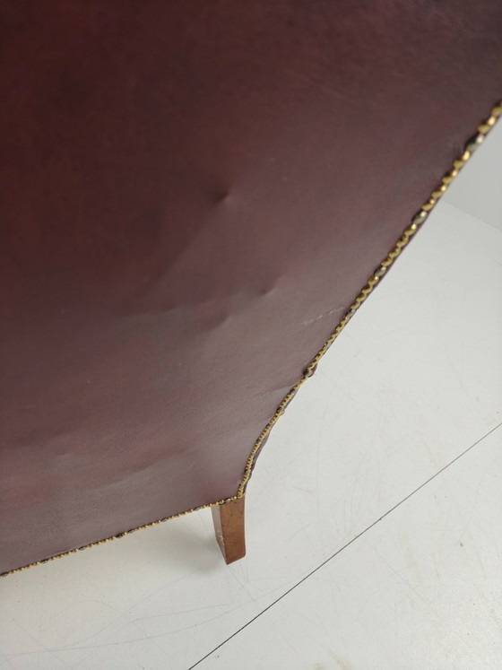 Pair of Antique Library Chairs - Original William Morris & Co Edinburgh Stamped Armchairs – Leather (photo 9 of 18)