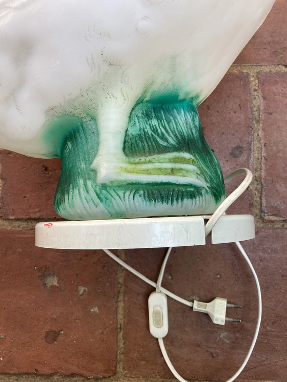Image 1 of Grote 80's ganzenlamp op metalen voet