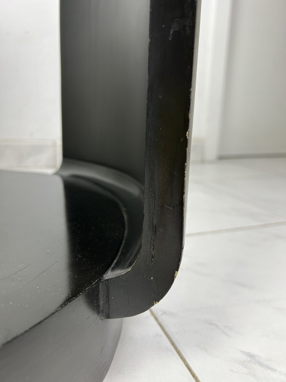 Image 1 of Table d'appoint McGuire San Francisco, bois massif laqué noir