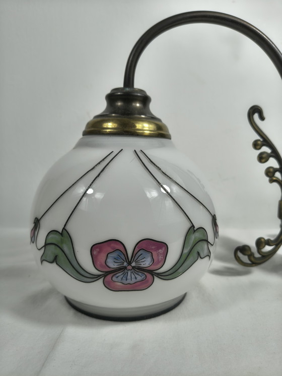 Image 1 of Vintage Massive Wall Lamp with Floral Motif