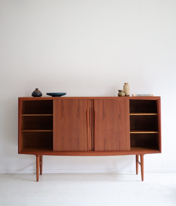 Vintage Hoog Dressoir Axel Christensen, Jaren 50/60 – Aco Møbler, High boards, Wood (photo 12 of 13)