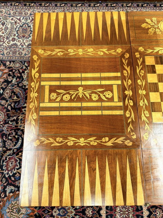 Tavolo da gioco olandese intarsiato del XIX secolo – Tavoli, Legno (photo 14 of 16)