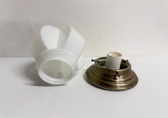 Image 1 of Giso cross ball white ceiling lamp Art Deco chrome fixture