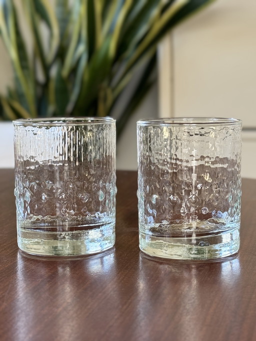 3 bicchieri vintage Iittala serie Mesi design Tapio Wirkkala