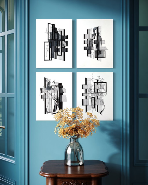 Eugène Eechaut (1928-2019) - 4 works, ink on paper 1982-1984