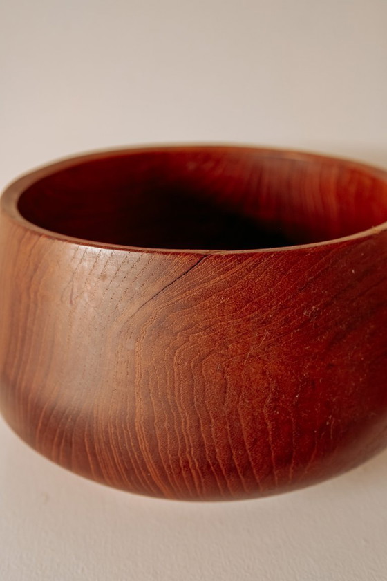 Image 1 of Saladier ou coupe à fruits vintage danois en teck, années 1970