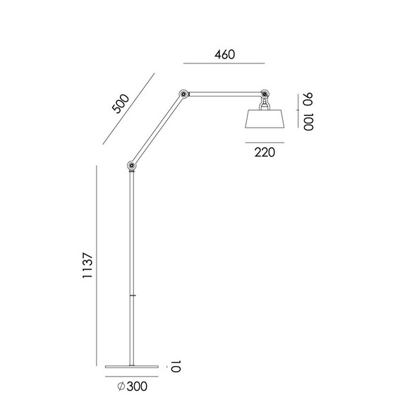 Image 1 of Tonone Bolt Stehleuchte lang Doppelarm