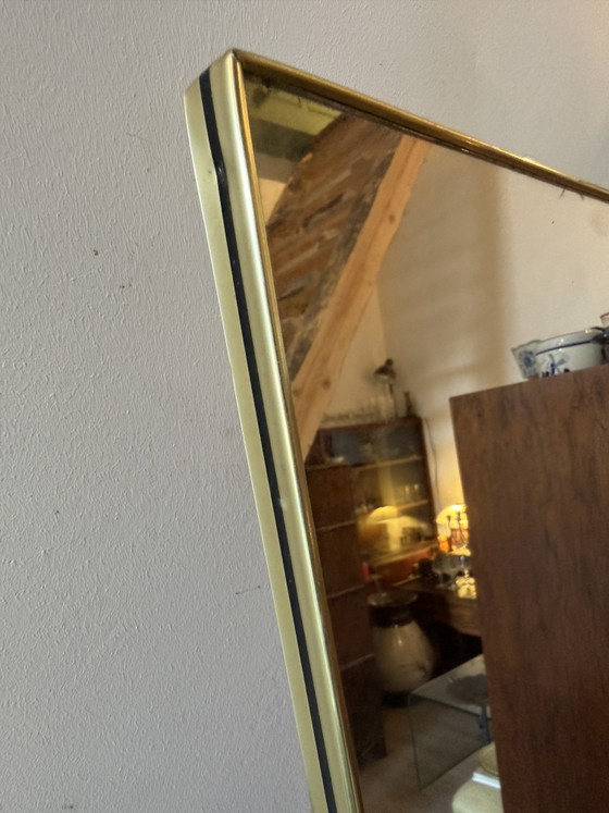 Image 1 of Miroir des années 1960 avec tiroir et étagère