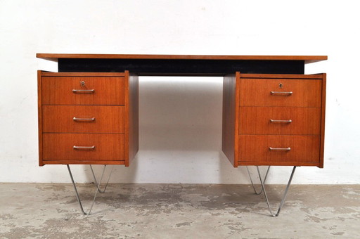 Vintage mid - Century design teak desk Tijsseling, 1960s
