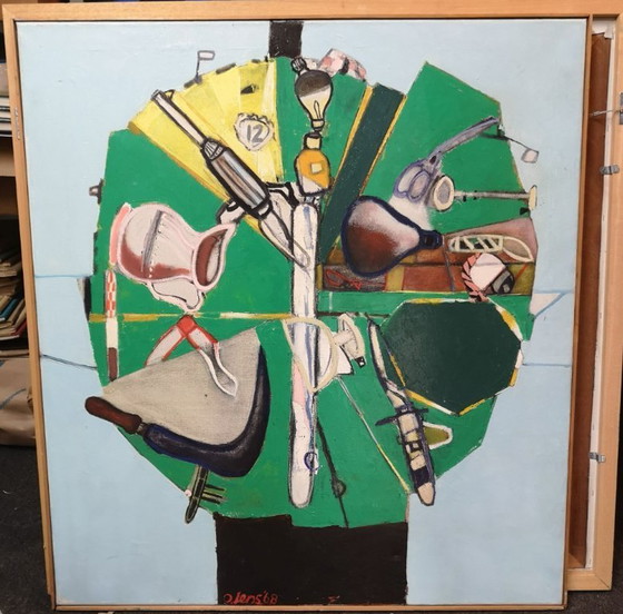 Image 1 of Oskar Lens, the daily grind of life, oil on canvas