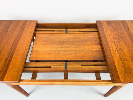 Image 1 of Extendable Solid Teak Dining Table by Glostrup, 1970s