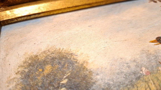 Image 1 of Topstuk: Authentieke Jan Hendrik Verburgh – "Familie Eenden" – Monumentale 19e-eeuwse Biggs & Sons Lijst