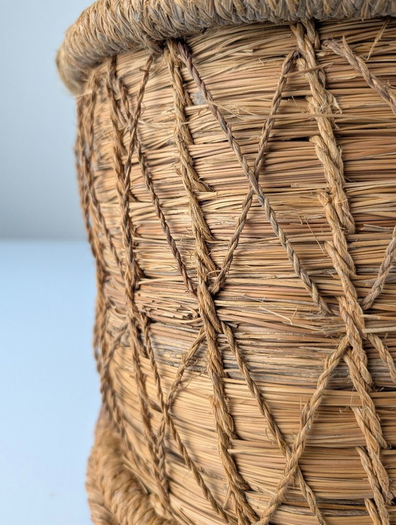 Image 1 of Coppia rustica di cestini andalusi in sparto intrecciato, anni '60