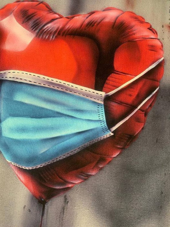 Image 1 of ONEMIZER - L'amore è la chiave - Litografia artistica incorniciata