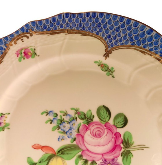 Image 1 of Rari piatti da portata Herend Blue Fishscale (VHB) - Coppia di 2