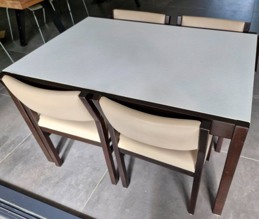 Ensemble de salle à manger Pastoe : table + quatre chaises