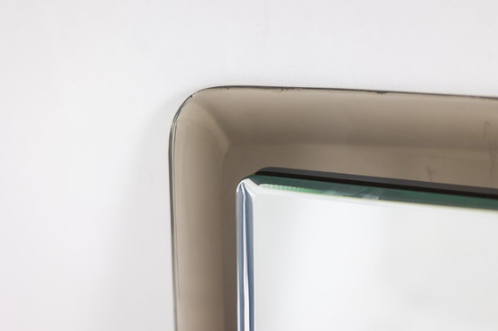 Image 1 of Two-tone rectangular mirror with rounded corners. Circa 1950