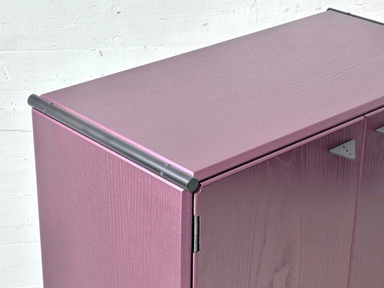 Image 1 of Modularer Designschrank in Bordeauxviolett, 1990er Jahre