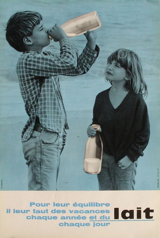 COLLECTIF - DRAEGER PUB Du lait chaque jour (ph. Roland Bianchini) poster 1960