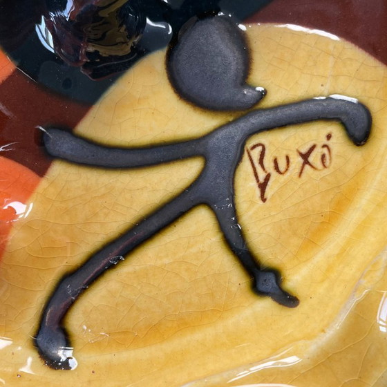 Image 1 of Thomas Buxo Multifunctional Ceramic Candlestick Ashtray Olive Bowl