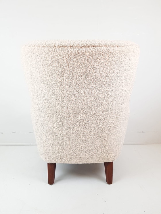 Image 1 of Vintage Artifort Theo Ruth Heren Fauteuil Teddy Nieuwe Stof