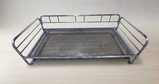 Vintage Chrome Tubular Steel Daybed Frame, Mid-20th Century, Czechoslovakia, 190 × 86 × 67 cm – Sofa beds (photo 4 of 10)