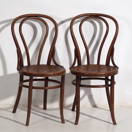 Pair of antique Viennese chairs (c.1920). Set of 2 pieces #2 – Dining chairs (photo 5 of 40)