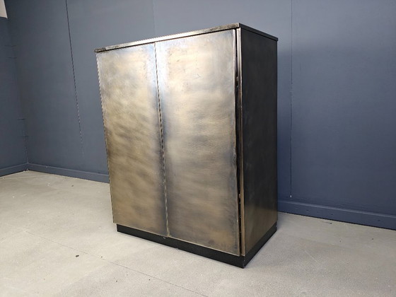 Image 1 of Barschrank aus Messing von belgochrom, 1980er Jahre