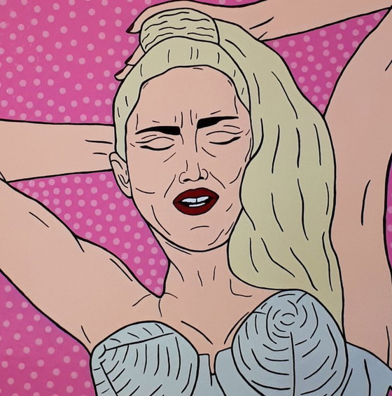 Image 1 of Frances Eckhardt - 90x90 pop art Madonna painting hand-painted artwork modern