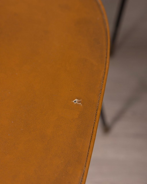 Set of 6 Vintage 1960s Metal and Leather Chairs, Italian Design