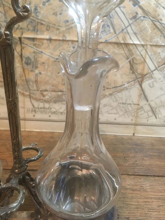 Set olio e aceto in argento e cristallo – Accessori da tavola, Crystal, Silver, Vintage (photo 11 of 11)