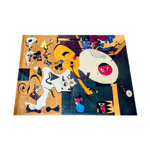 Teppich im Stil von Joan Miró: Handgeknüpfter Wollteppich – vloerkleden en tapijten, Wool (photo 2 of 8)