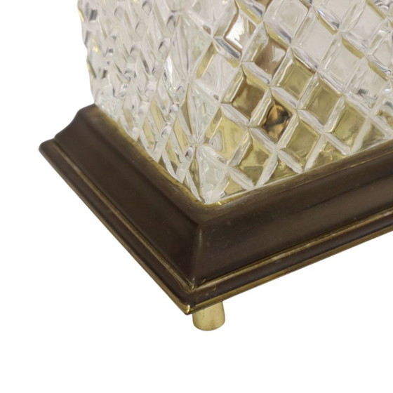 Vintage Classic Solid Glass Table Lamp 1980s – Massive (photo 10 of 13)