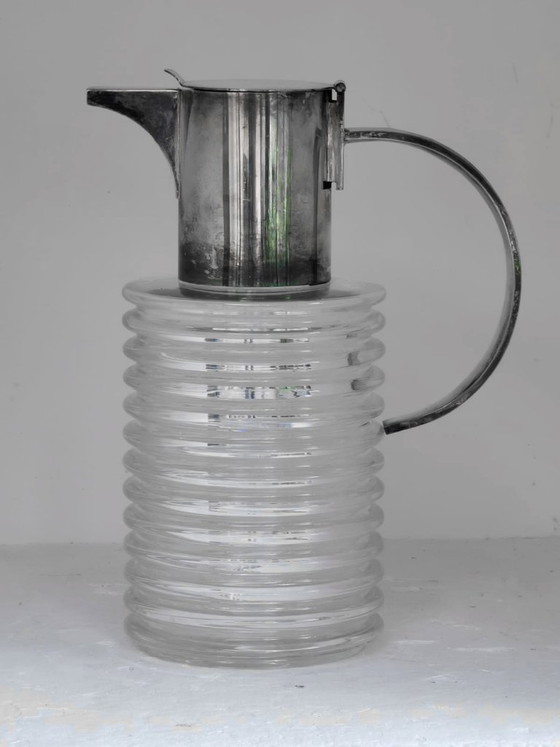 Vintage "Onde" Glass Silver-Plated Pitcher by Sergio Asti for Arnolfo di Cambio – Glass & Decanter (photo 2 of 10)