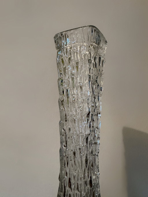 Vase Soliflore Verre Pressé Années 70